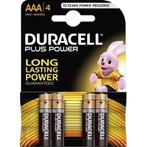 Duracell AAA Alkaline Batterijen - 4 Stuks, Audio, Tv en Foto, Accu's en Batterijen, Ophalen of Verzenden, Nieuw, Oplaadbaar