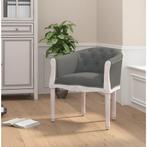 vidaXL Eetkamerstoel stof donkergrijs, Huis en Inrichting, Stoelen, Verzenden, Nieuw, Grijs