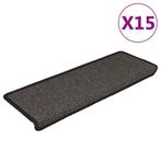 vidaXL Trapmatten zelfklevend 15st sisal-look 65x21x4cm, Doe-het-zelf en Verbouw, Ladders en Trappen, Verzenden, Nieuw