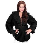 Zwarte Blouse Dames Piraten/Renaissance, Verzenden, Nieuw