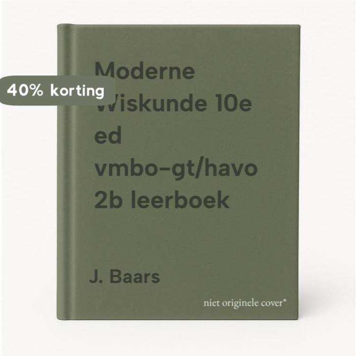 Moderne Wiskunde 10e ed vmbo-gt/havo 2b leerboek J. Baars, Boeken, Schoolboeken, Gelezen, Verzenden