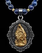 Lapis lazuli - Vierge Marie : Medaille Miraculeuse,