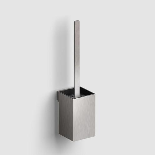 Toiletborstelgarnituur Clou Fold 35,3 x 8 cm Geborsteld RVS, Doe-het-zelf en Verbouw, Sanitair, Bad, Nieuw, Chroom, Ophalen of Verzenden
