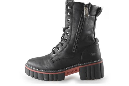 Mustang Veterboots in maat 39 Zwart | 10% extra korting, Kleding | Dames, Schoenen, Zwart, Zo goed als nieuw, Overige typen, Verzenden