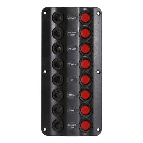 Talamex Schakelpaneel Wave 12V 8 schakelaars, Watersport en Boten, Navigatiemiddelen en Scheepselektronica, Nieuw, Ophalen of Verzenden