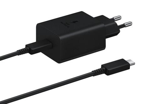 Samsung USB-C Adapter 45W Met Kabel - EP-T4510X - Zwart, Telecommunicatie, Mobiele telefoons | Telefoon-opladers, Nieuw, Verzenden