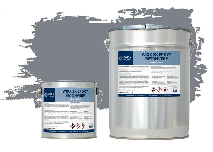 Wixx 2K Epoxy Betonverf - 20L RAL 7046 | Telegrijs 2 20L, Doe-het-zelf en Verbouw, Verf, Beits en Lak, Verf, Grijs, Nieuw, 15 tot 20 liter