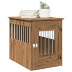 vidaXL Hondenbench 55x80x68 cm bewerkt hout artisanaal, Dieren en Toebehoren, Verzenden, Nieuw