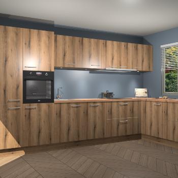 Goud Eiken keuken Petten 94040, Huis en Inrichting, Keuken | Complete keukens, Verzenden