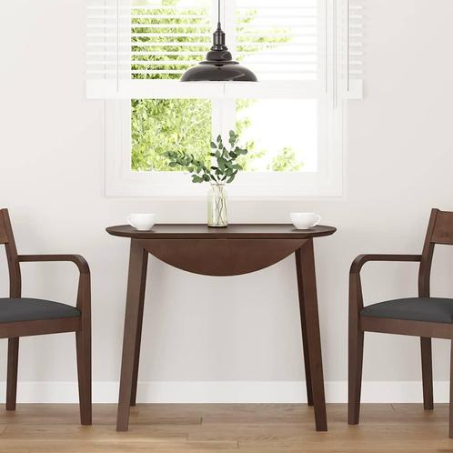 vidaXL Eettafel bruin massief hout rubber, Huis en Inrichting, Tafels | Eettafels, Nieuw, Verzenden