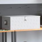 vidaXL Opbergbox 90x47x33,5 cm aluminium zilverkleurig, Verzenden, Nieuw
