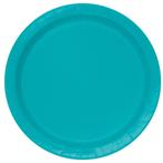 Turquoise Borden Rond 23cm 16st, Verzenden, Nieuw