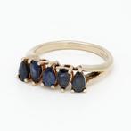 Ring - 14 karaat Geel goud - Saffier, Sieraden, Tassen en Uiterlijk, Ringen, Nieuw