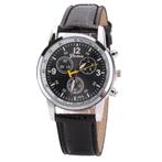 Fako® - Horloge - Geneva Luxury - Zwart, Nieuw, Verzenden