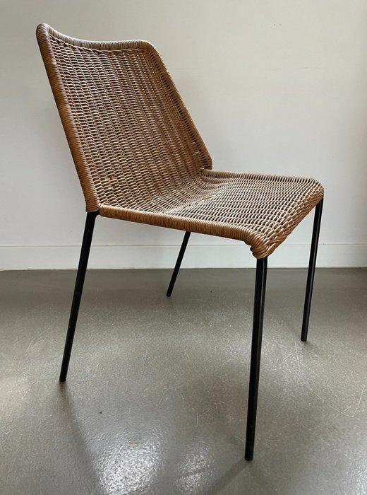 A. Polak - Herbert Hirche - Stoel - metaal, riet, Antiek en Kunst, Antiek | Meubels | Stoelen en Banken