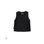 Zwarte wollen gilet - maten: 110/116, 122/128, 134/140,, Verzenden, Nieuw, HEBE