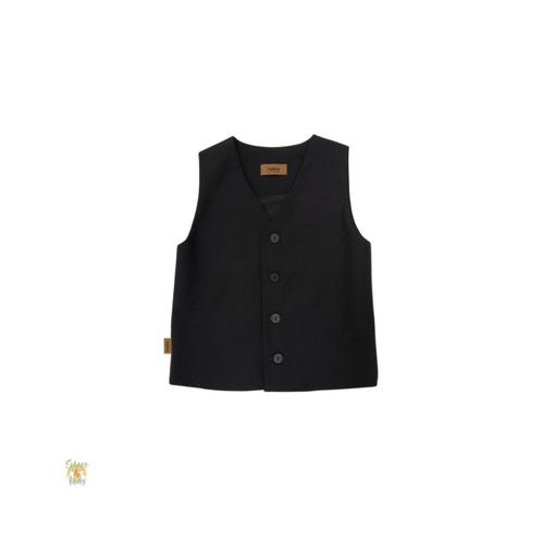 Zwarte wollen gilet - maten: 110/116, 122/128, 134/140,, Kinderen en Baby's, Kinderkleding | Overige, Nieuw, Verzenden