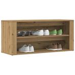 vidaXL Schoenenbankje 100x35x45 cm bewerkt hout artisanaal, Verzenden, Nieuw