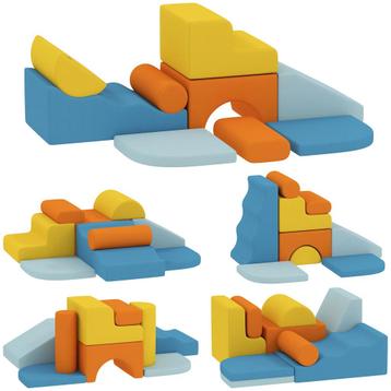 AIYAPLAY 9-delig Zacht Bouwblokken Set, Zachte Blokken Om Te beschikbaar voor biedingen