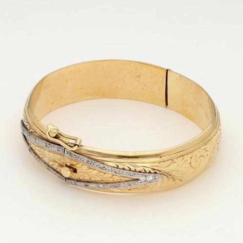 Armband - 18 karaat Geel goud Diamant (Natuurlijk), Sieraden, Tassen en Uiterlijk, Armbanden