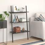 vidaXL Ladderrek met 3 schappen 64x34x116 cm zwart, Verzenden, 100 tot 150 cm, Nieuw, 50 tot 100 cm