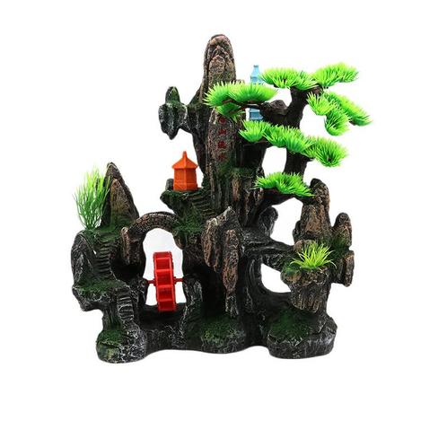 Rotspartij met waterrad + luchtaansluiting 26 cm / As-147, Dieren en Toebehoren, Vissen | Aquaria en Toebehoren, Nieuw, Verzenden
