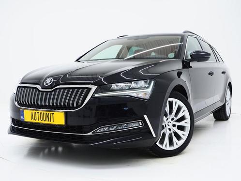 Zakelijke Lease |  Škoda Superb Combi 1.4 TSI iV 218PK, Auto's, Skoda, Dealer onderhouden, Lease, Zwart, Automaat, Stationwagon