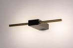 Rietveld Wandlampen - Zwart, Goud - Metaal, Aluminium, Huis en Inrichting, Lampen | Wandlampen, Verzenden, Nieuw