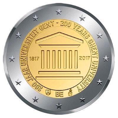 België 2 Euro Gent 2017 UNC, Postzegels en Munten, Munten | Europa | Euromunten, Verzenden