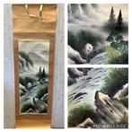 Bergbeek landschap - Zijdebrokaat montuur met papieren