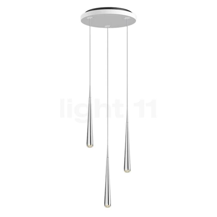 Grau Niceone Hanglamp LED Cluster - 3-lichts, chroom glimmen, Huis en Inrichting, Lampen | Hanglampen, Nieuw, Verzenden