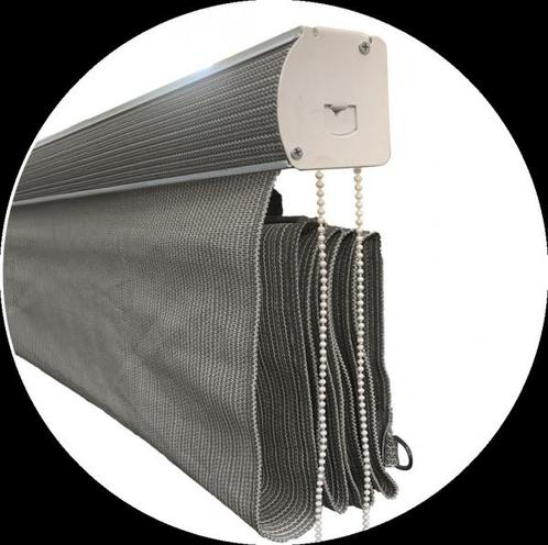 Vouwgordijn HDPE voor buiten 296x240cm Cool Grey, Tuin en Terras, Schaduwdoeken