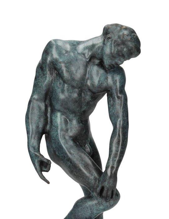 sculptuur, Naar Rodin - 30 cm - Brons, Marmer, Antiek en Kunst, Kunst | Designobjecten