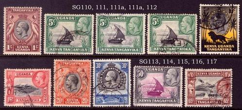 Kenya, Oeganda en Tanganyika 1935/1937 - voorraadset -, Postzegels en Munten, Postzegels | Europa | UK