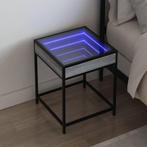 vidaXL Nachtkastje met Infinity LED 40x40x51 cm grijs sonoma, Verzenden, Nieuw, Hout