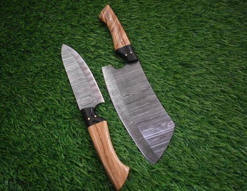 Handmade 7–10 High-quality Forged Steel Cleaver & Chef, Antiek en Kunst, Antiek | Keukenbenodigdheden