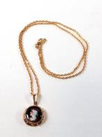 Ketting met hanger - 18 karaat Geel goud, glazuur, Sieraden, Tassen en Uiterlijk, Antieke sieraden