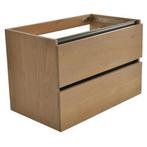 Wiesbaden OAK Onderkast Met 2 Laden - 80x46cm - Eik, Huis en Inrichting, Badkamer | Badkamermeubels, Ophalen of Verzenden, Nieuw