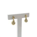 Gouden bolletjes oorstekers met zirconia (zirconia hanger), Sieraden, Tassen en Uiterlijk, Oorbellen, Gebruikt, Overige kleuren