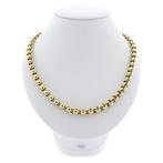 Gouden jasseron schakel collier. (Ketting), Ophalen of Verzenden, Gebruikt, Overige kleuren, Goud