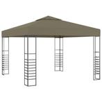 vidaXL Tuinpaviljoen 180 g/m² 3x3 m taupe, Verzenden, Nieuw