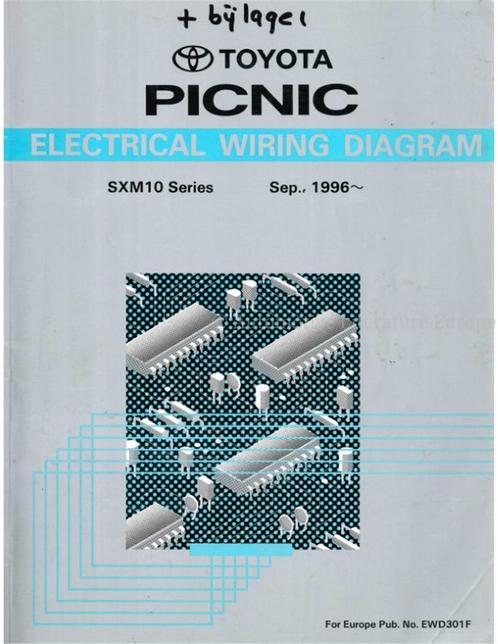 1996 TOYOTA PICNIC ELECTRISCHE SCHEMA WERKPLAATSHANDBOEK, Auto diversen, Handleidingen en Instructieboekjes