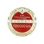 Sticker Zundapp logo 100.000 km Jubileum incl. speldje rood, Nieuw, Overige merken, Ophalen of Verzenden