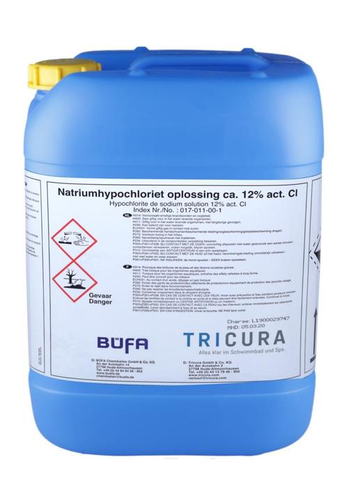 Wmm Chemie Handel Chloorbleekloog natriumhypochloriet 20, Doe-het-zelf en Verbouw, Overige Doe-het-zelf en Verbouw, Nieuw, Verzenden