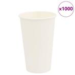 vidaXL Papieren koffiekopjes 1000 st 16oz 400 ml wit, Huis en Inrichting, Keuken | Servies, Verzenden, Nieuw