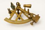 Sextant - Messing - Goudkleurige Sextante Náutico, Antiek en Kunst