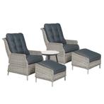Garden Impressions Santa Rosa relaxstoelen incl. voetenbank, Verzenden, Nieuw