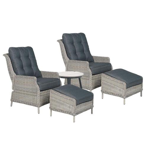 Garden Impressions Santa Rosa relaxstoelen incl. voetenbank, Tuin en Terras, Tuinsets en Loungesets, Verzenden