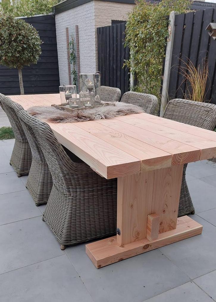 tijdelijk €775,- douglas kloostertafel voor buiten 295x97x76, Tuin en Terras, Tuintafels, Nieuw, Hout, Rechthoekig