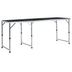 vidaXL Campingtafel inklapbaar 180x60 cm aluminium grijs, Verzenden, Nieuw